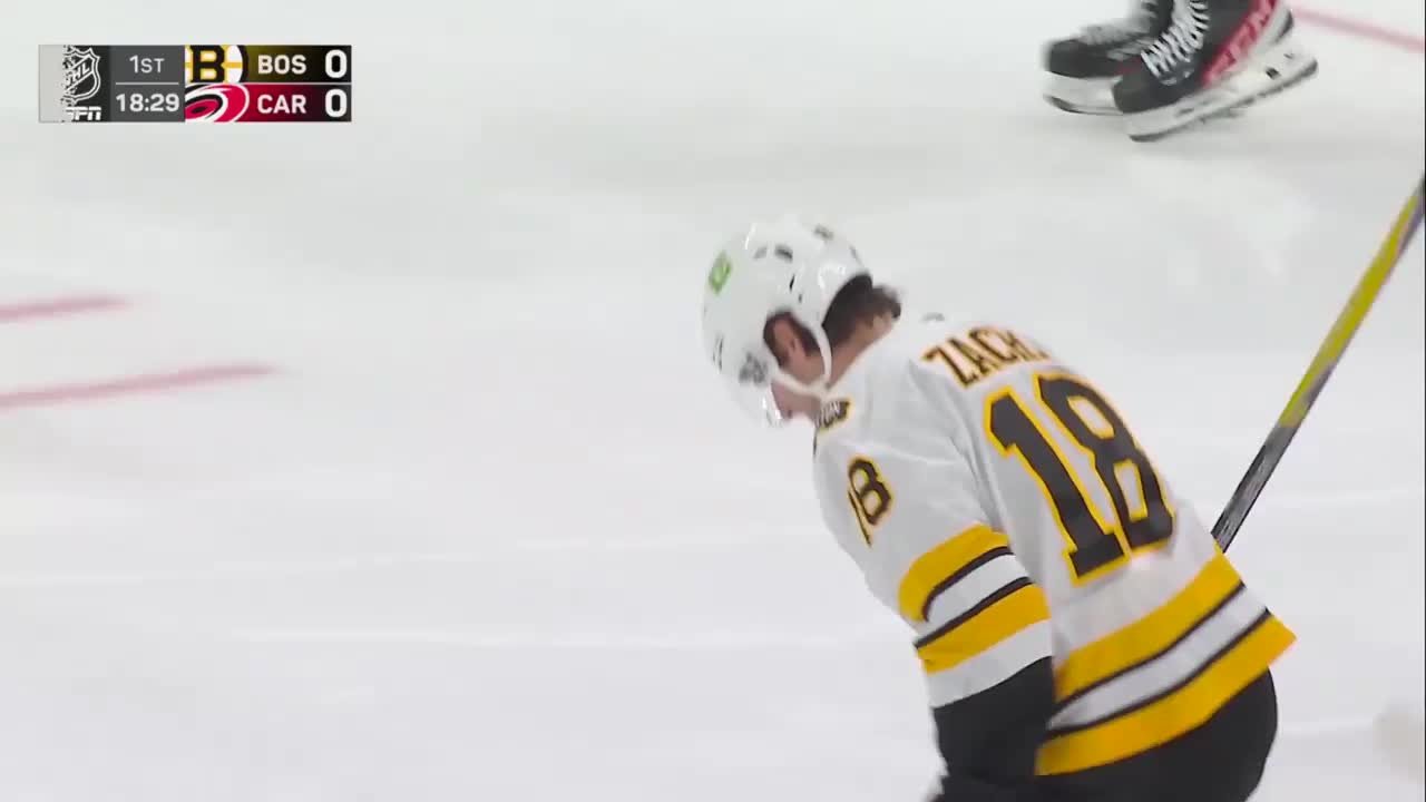 Pavel Zacha with a Powerplay Goal vs. Carolina Hurricanes