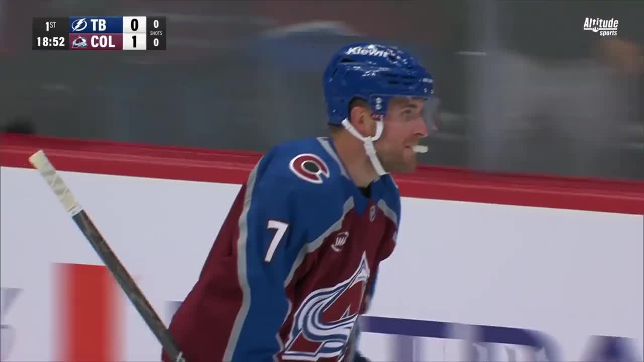 Devon Toews with a Goal vs. Tampa Bay Lightning