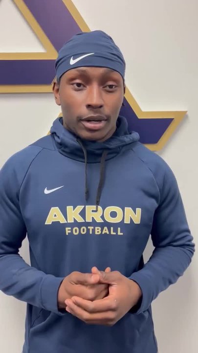 Akron football player Jordan Gant talks ahead of 2026 season, Video