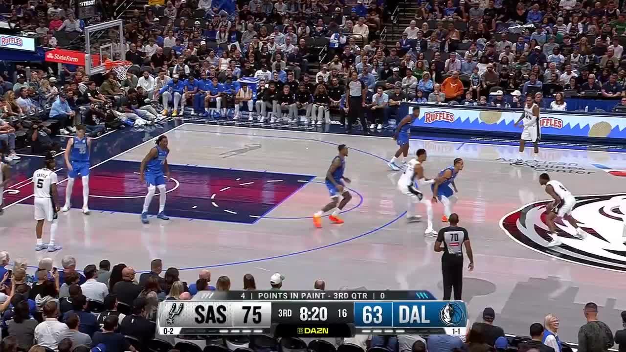 Victor Wembanyama throws down the alley-oop!