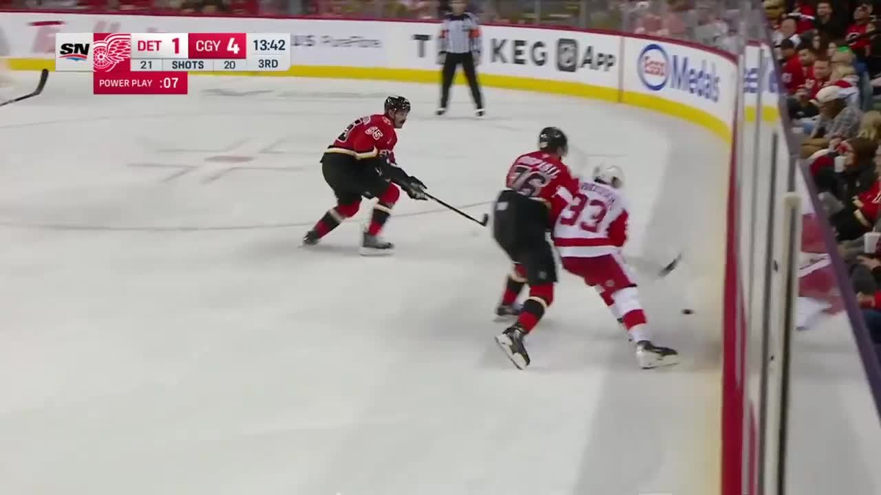 Martin Pospisil with a Hit vs. Detroit Red Wings