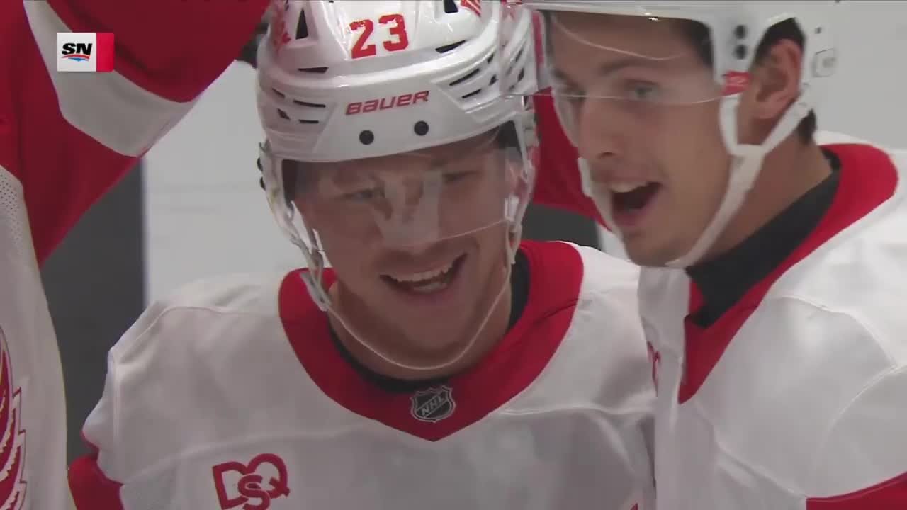 Lucas Raymond with a Goal vs. Vancouver Canucks