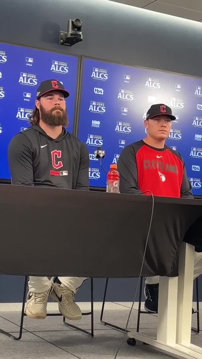 Guardians' Hunter Gaddis on staying ready during MLB playoffs. Video