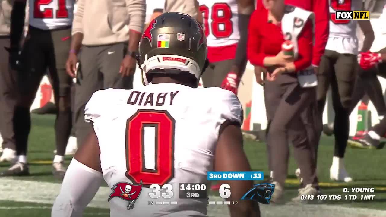 Every YaYa Diaby sack from 3-sack game vs. Panthers Week 7