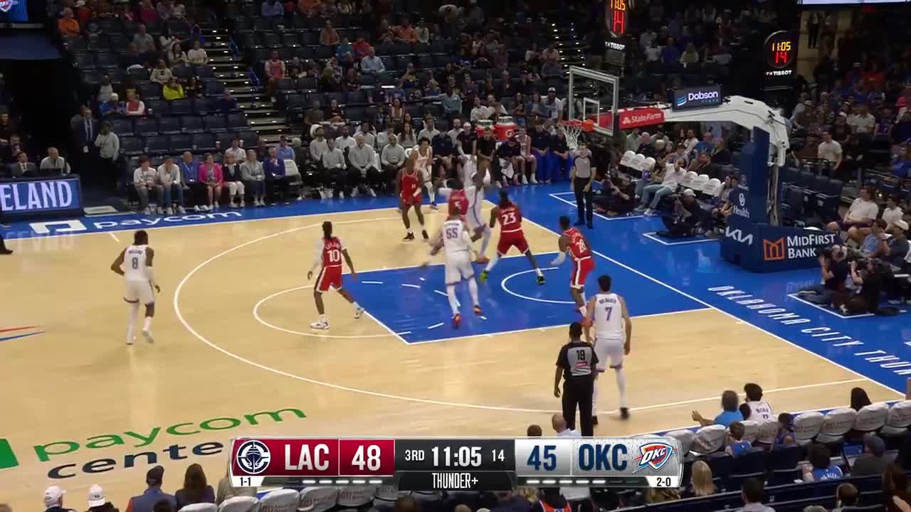 Shai Gilgeous-Alexander with 34 points vs. LA Clippers
