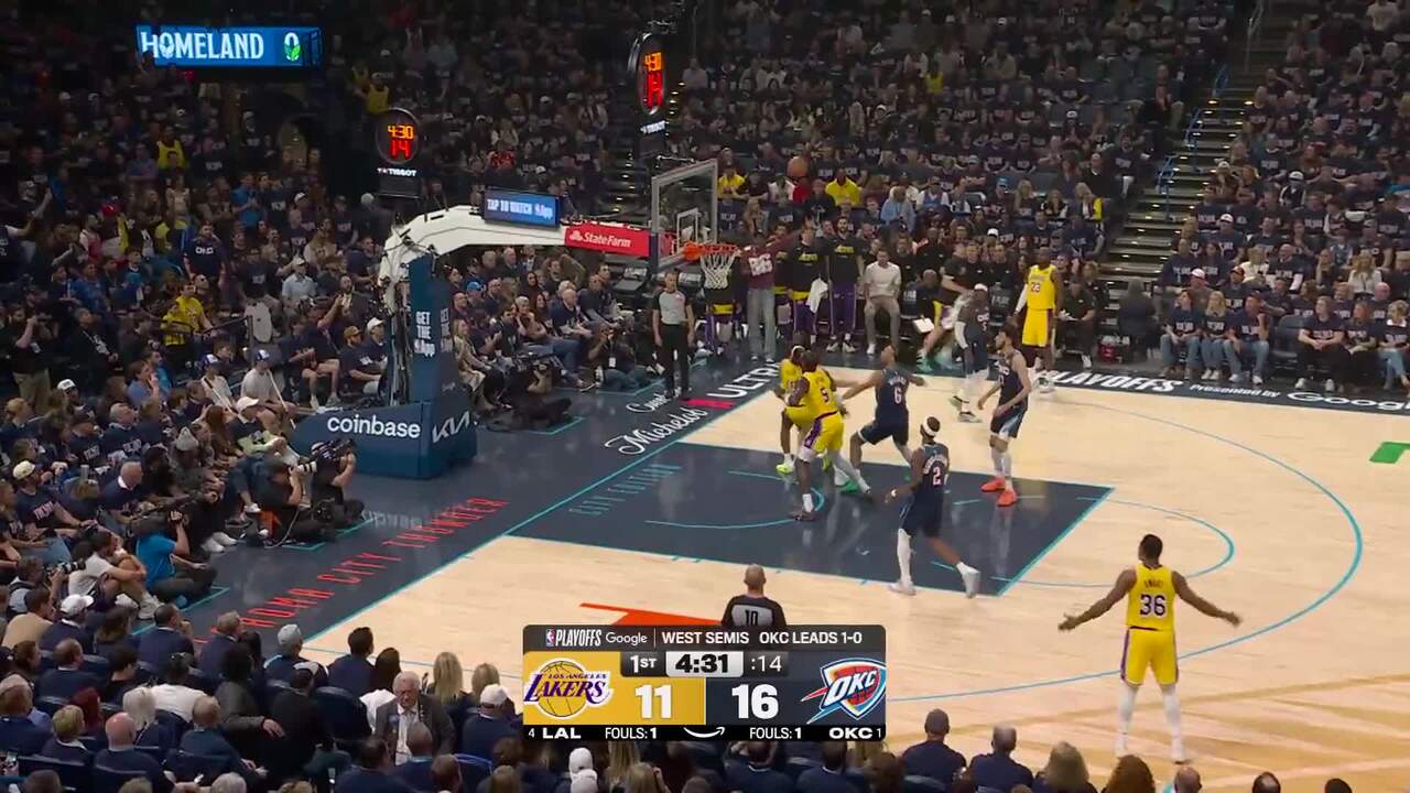 Oklahoma City Thunder vs. Los Angeles Lakers - Game Highlights