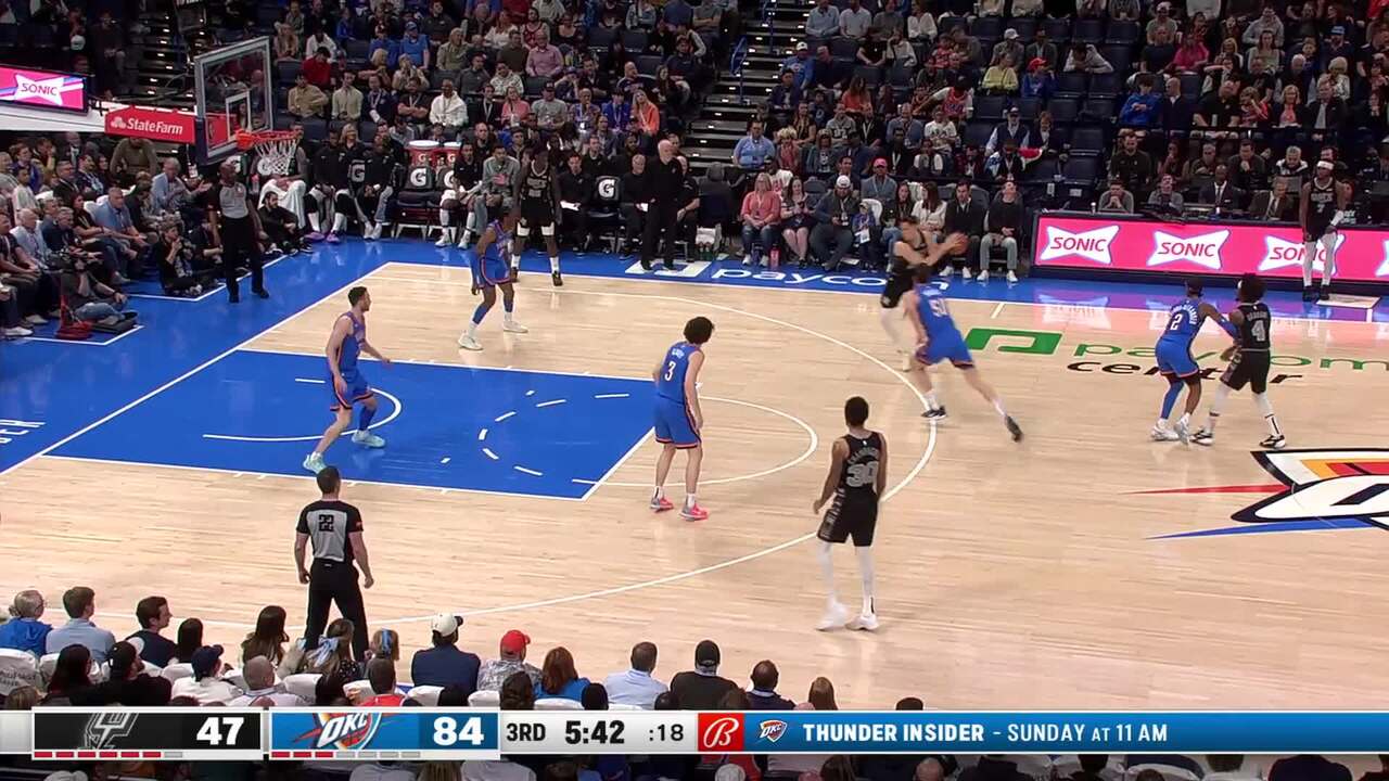 Spurs vs Thunder Game Highlights Yahoo Sports