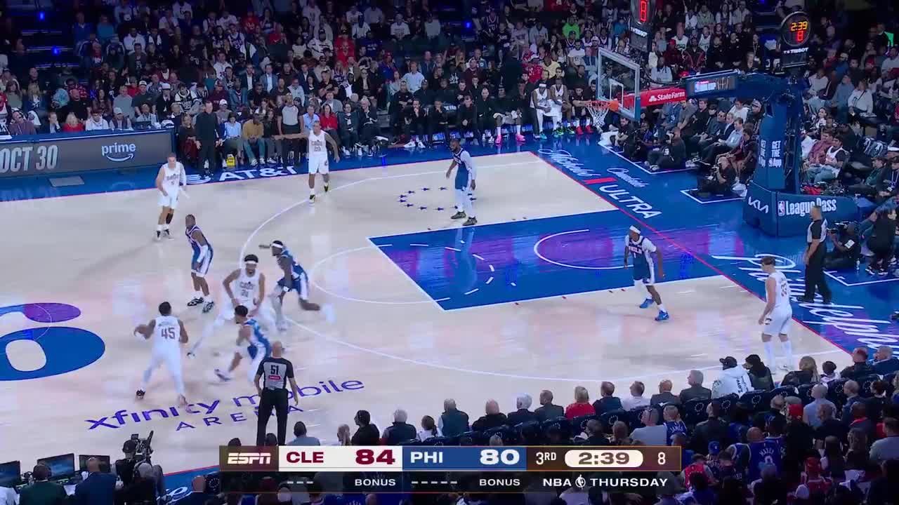 Adem Bona sends the shot away