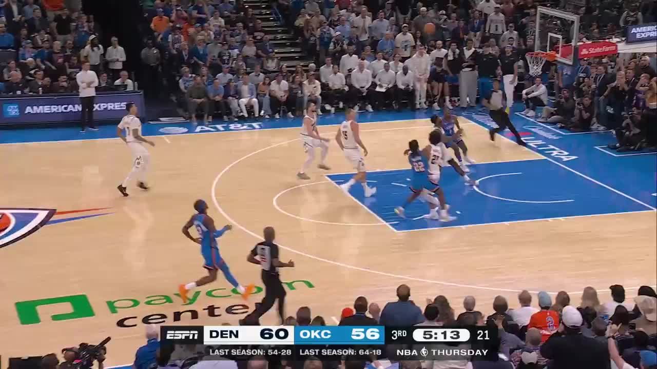 Chet Holmgren sends the shot away