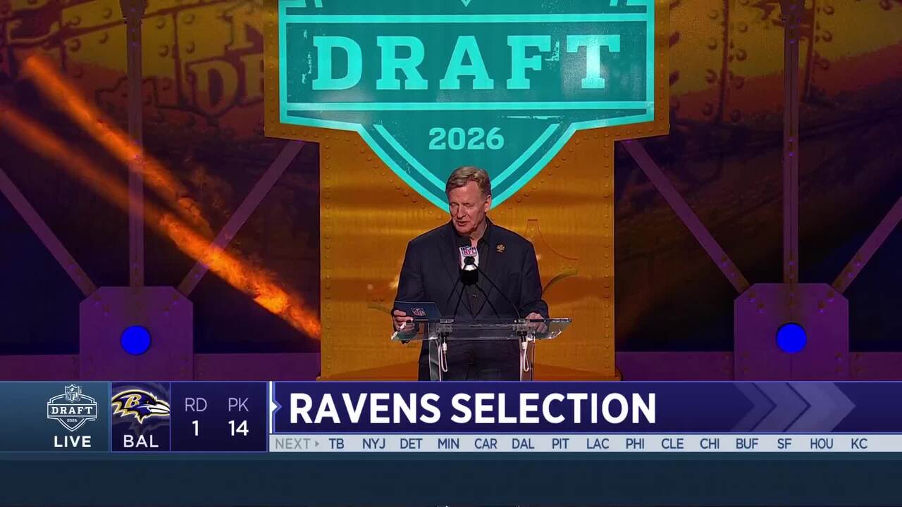 Olaivavega Ioane goes No. 14 to Ravens