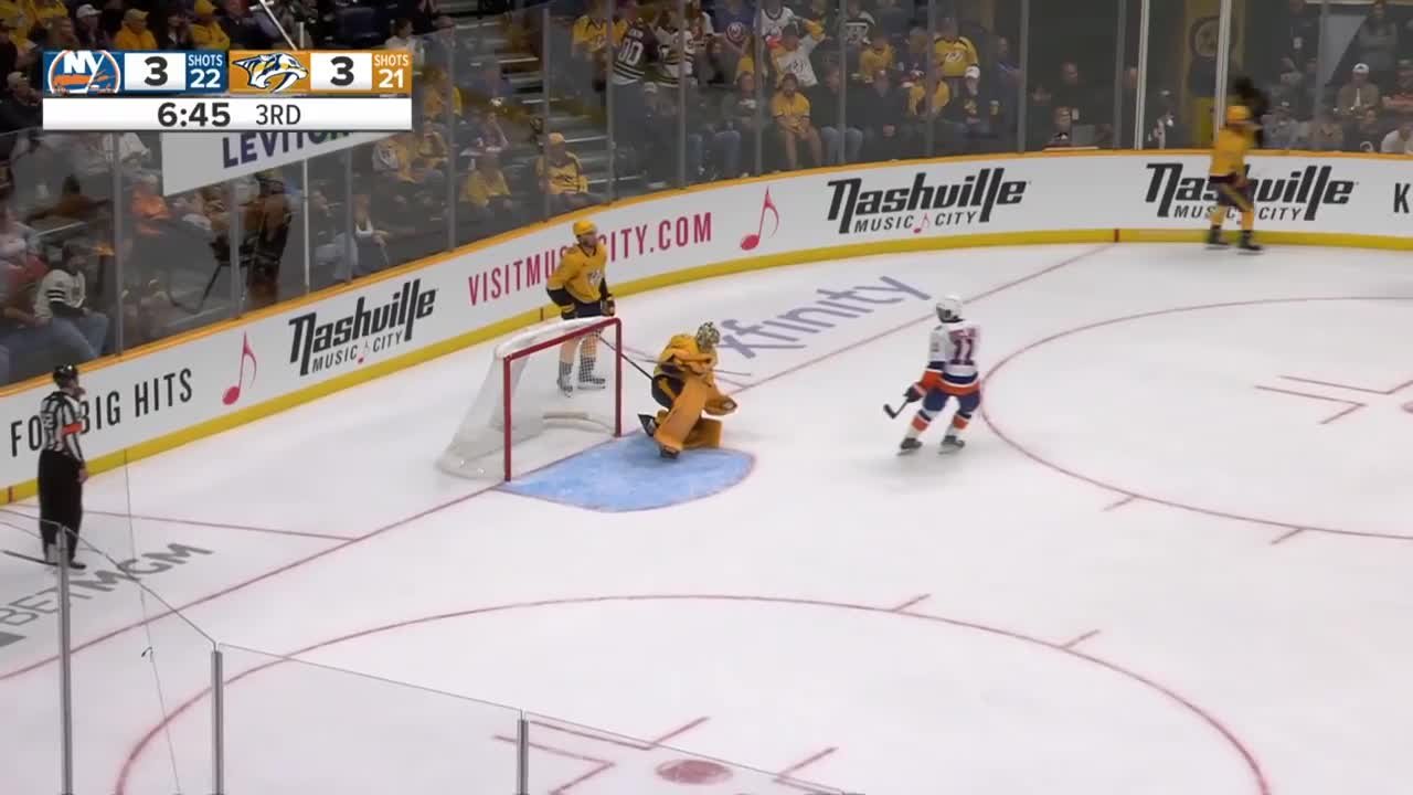 a Spectacular Goalie Save from Nashville Predators vs. New York Islanders