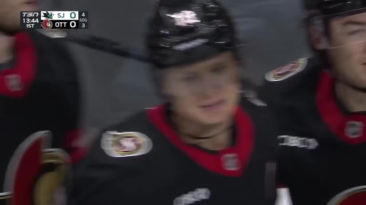Tim Stutzle with a Goal vs. San Jose Sharks