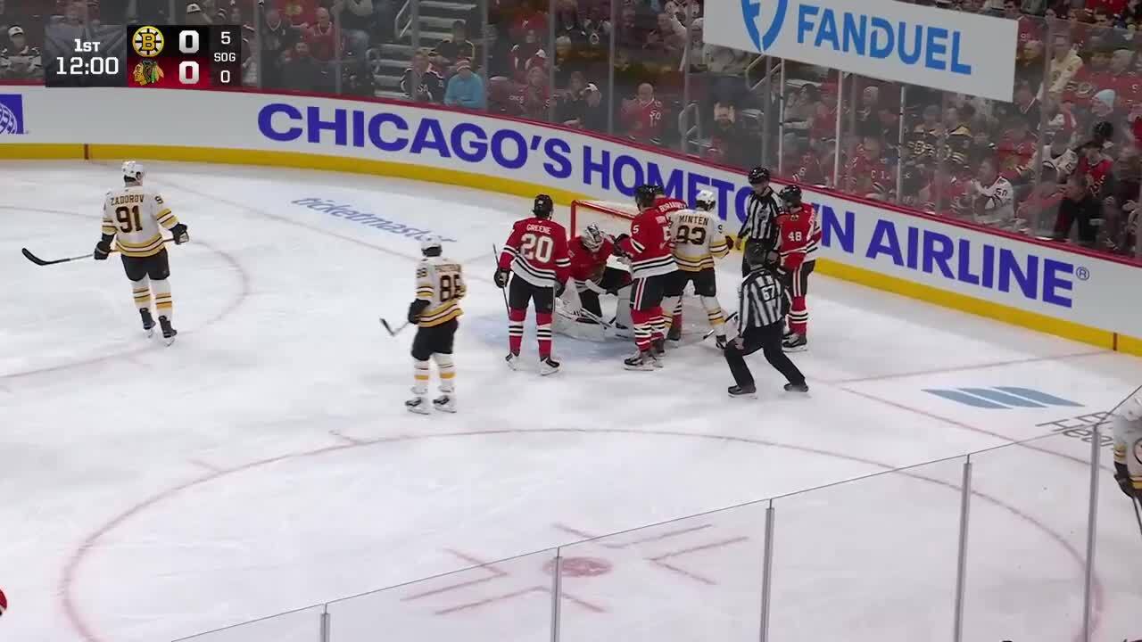 BOS@CHI: Soderblom with a great save against David Pastrnak