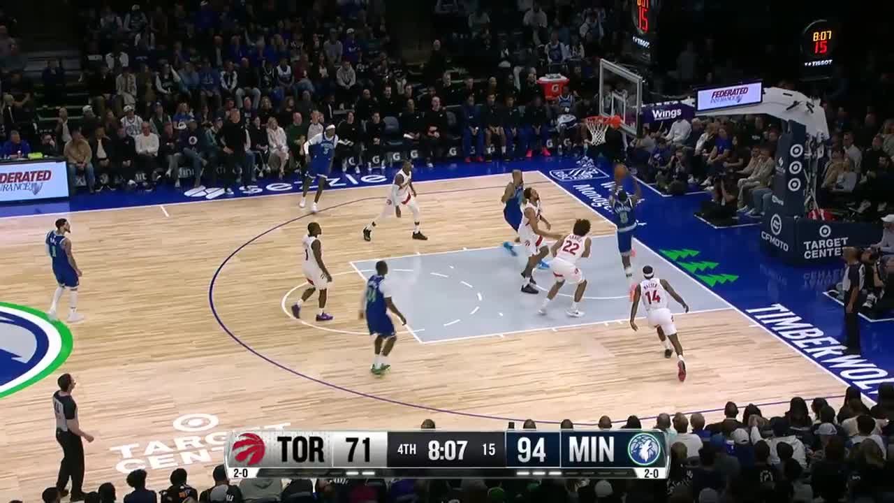 Anthony Edwards with the big dunk