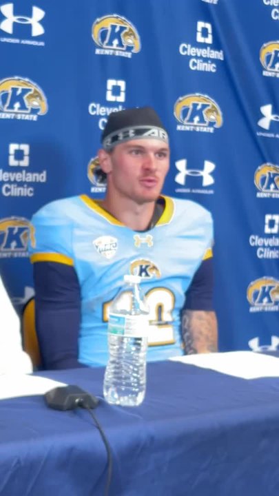 Kent State QB Dru DeShields on chemistry with wide receiver Wayne Harris. Video