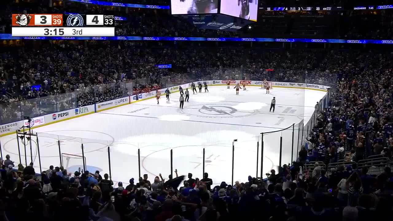 Anthony Cirelli with a Powerplay Goal vs. Anaheim Ducks