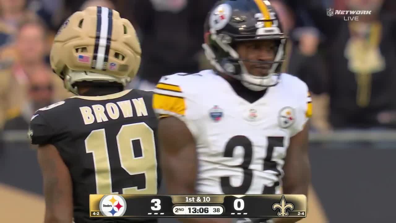 Can't-Miss Play: 49-yard gain in Paris! Shough's deep launch to Brown burns Steelers