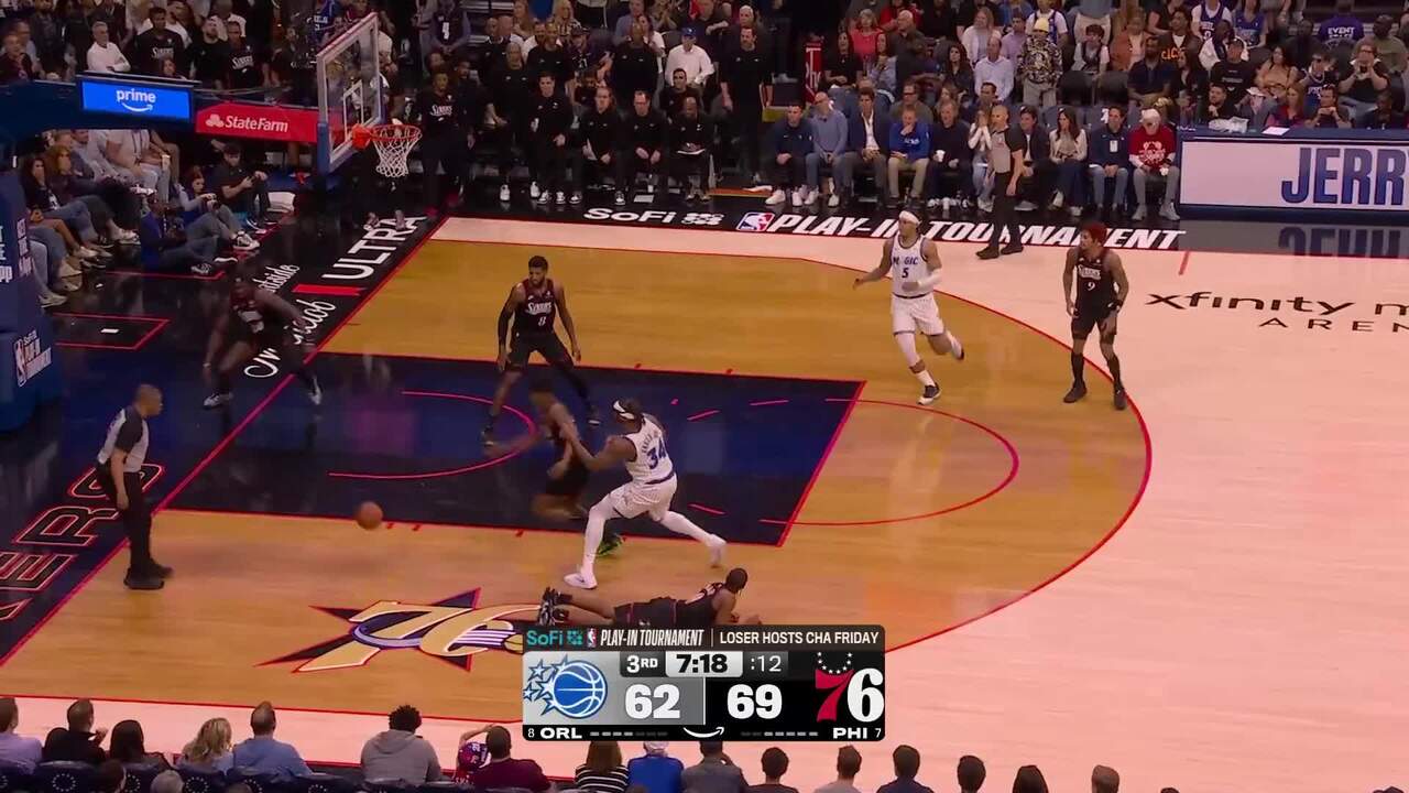 Adem Bona sends the shot away