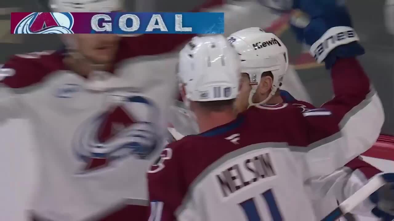Nathan MacKinnon with a Goal vs. Minnesota Wild