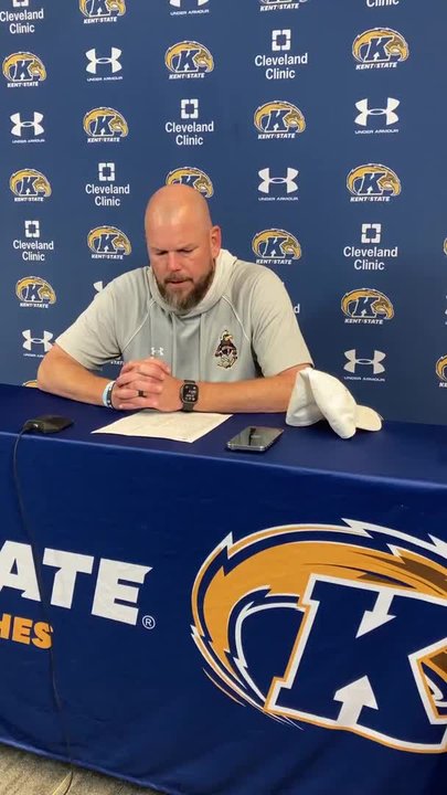 Kent State football coach Mark Carney comments after loss to Ohio