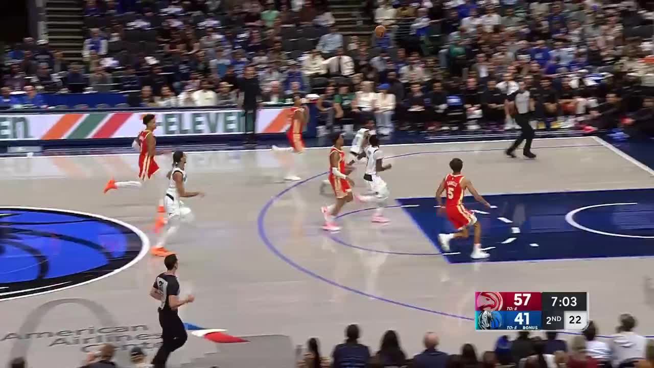 Dyson Daniels goes up to get it and finishes the oop