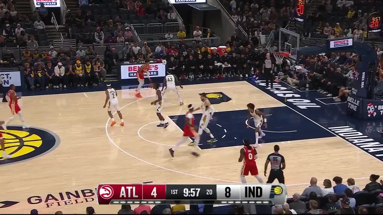 What a shot by Jalen Johnson