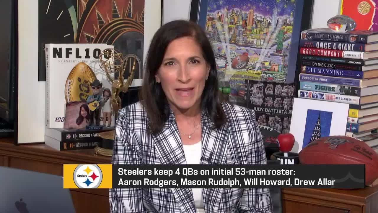 Judy Battista talks about the Steelers keeping four QB's on the initial 53-man roster 