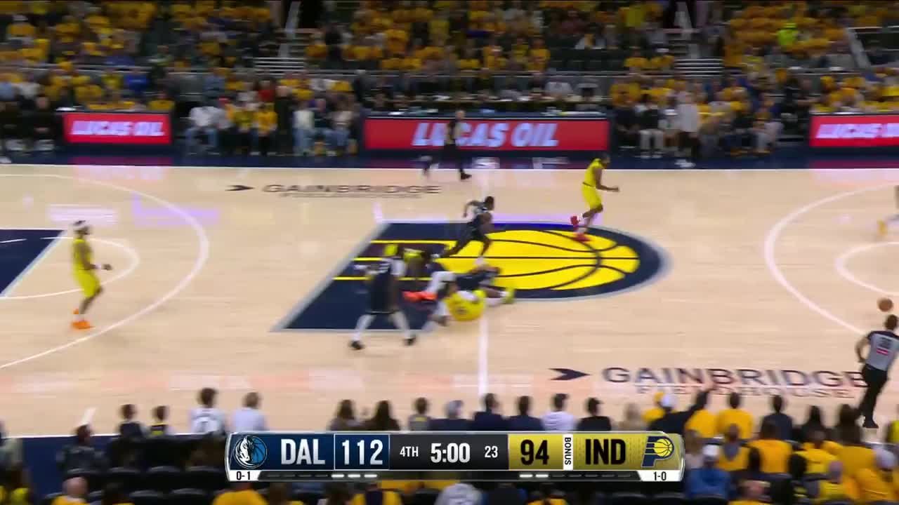 Obi Toppin goes up to get it and finishes the oop