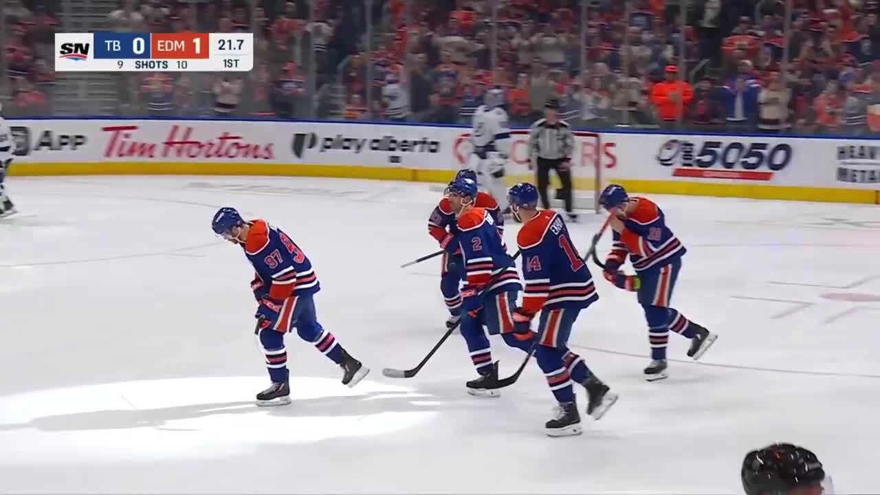 Connor McDavid with a Goal vs. Tampa Bay Lightning