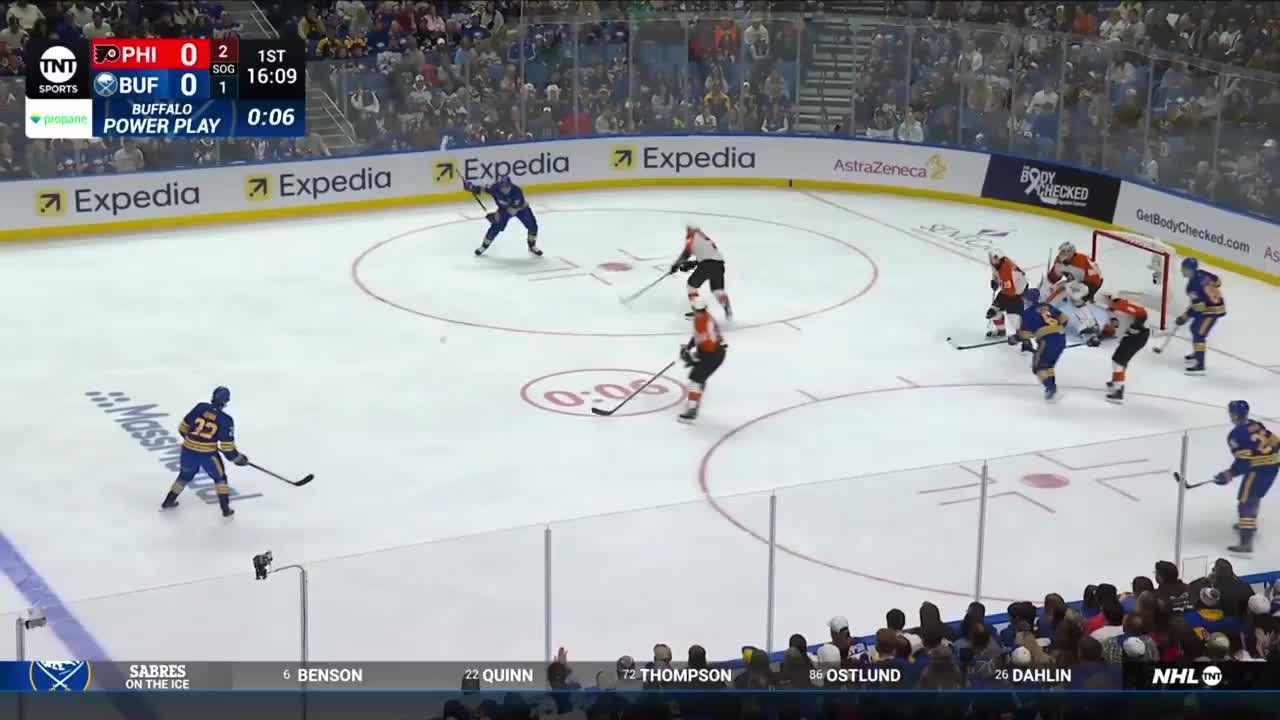 Dan Vladar with a Goalie Save vs. Buffalo Sabres