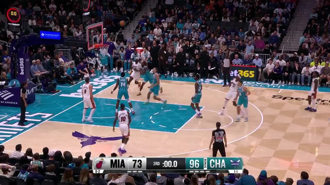 Bam Adebayo with the last basket of the period