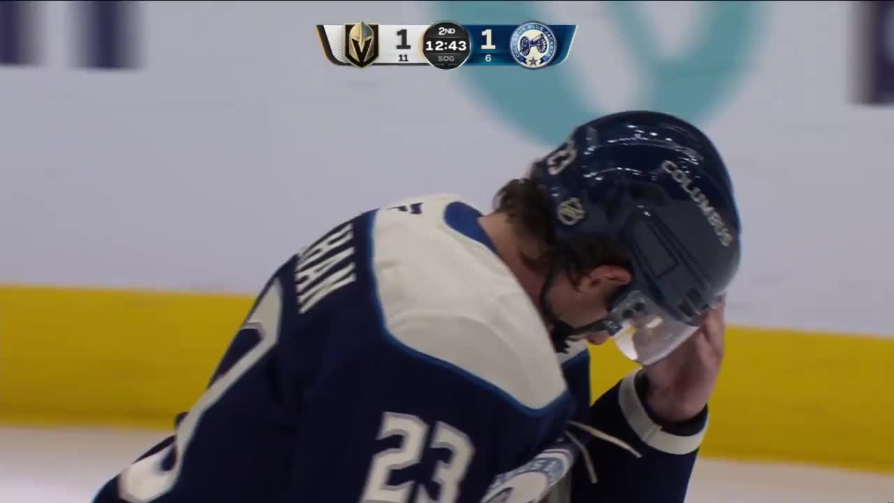 a Spectacular Goalie Save from Columbus Blue Jackets vs. Vegas Golden Knights