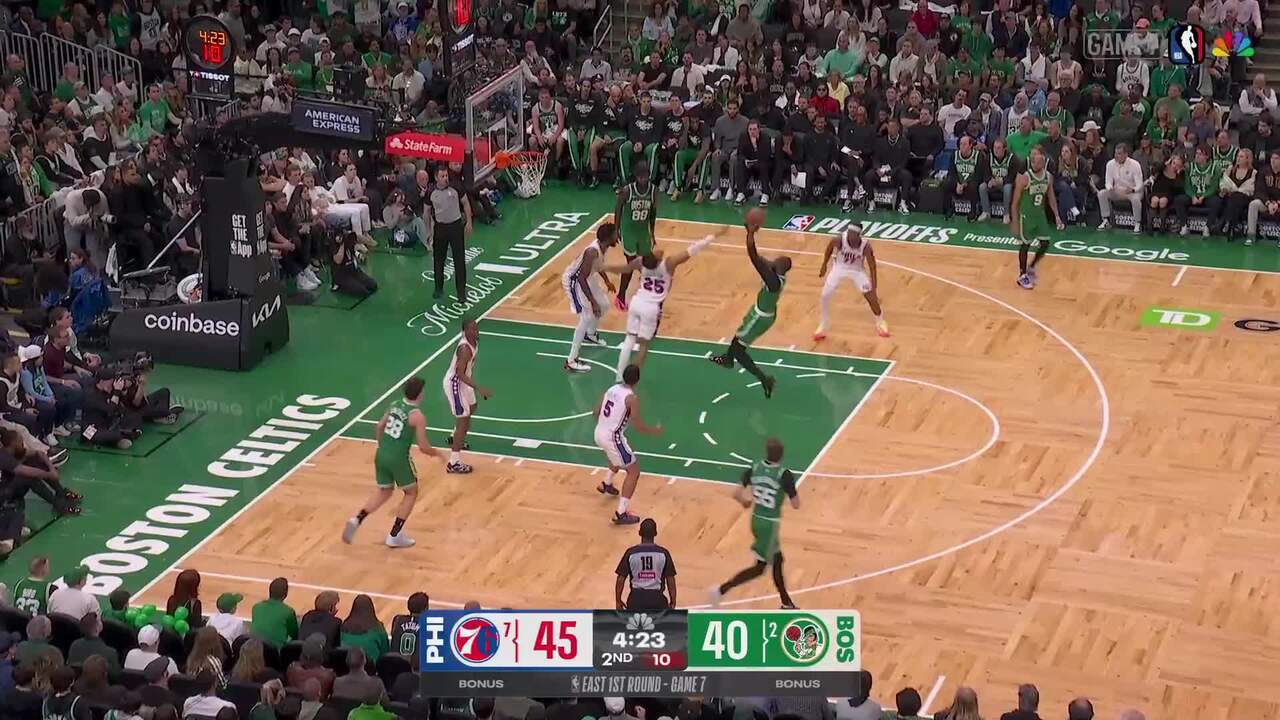 Jaylen Brown with 33 points vs. Philadelphia 76ers