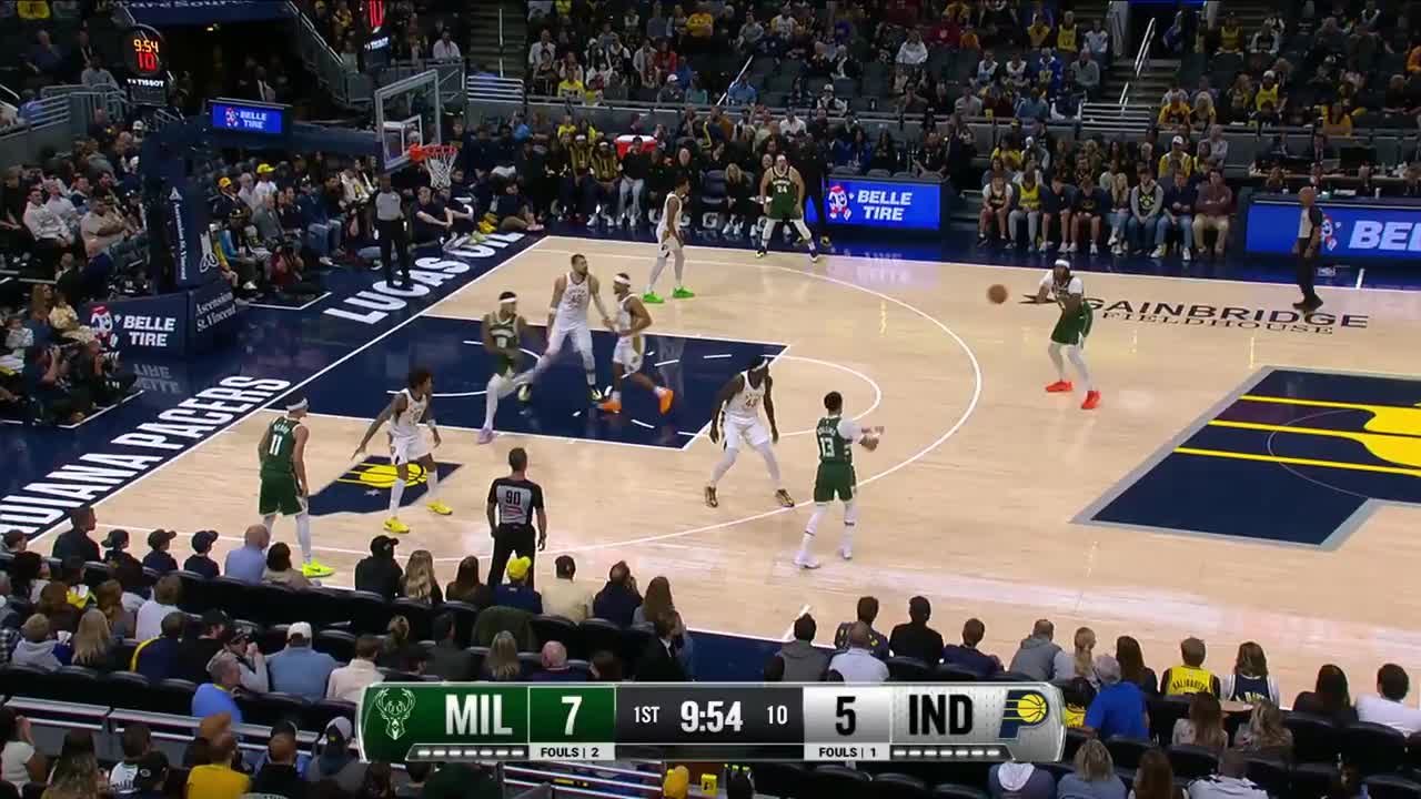 Myles Turner hits from way downtown