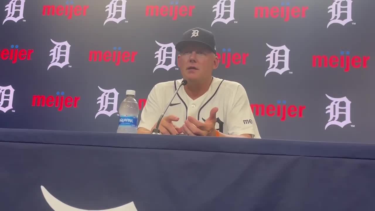 A.J. Hinch reacts to Tigers shutout win, Eduardo Valencia's rise