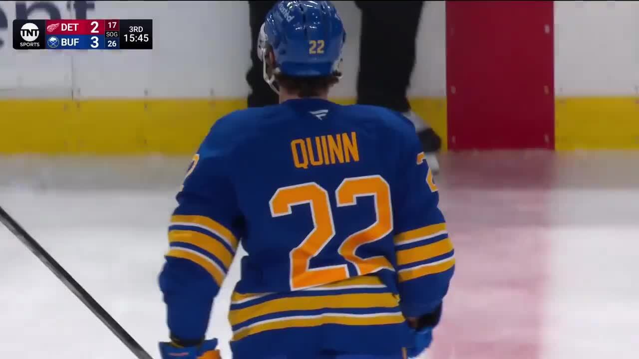 Jack Quinn with a Powerplay Goal vs. Detroit Red Wings