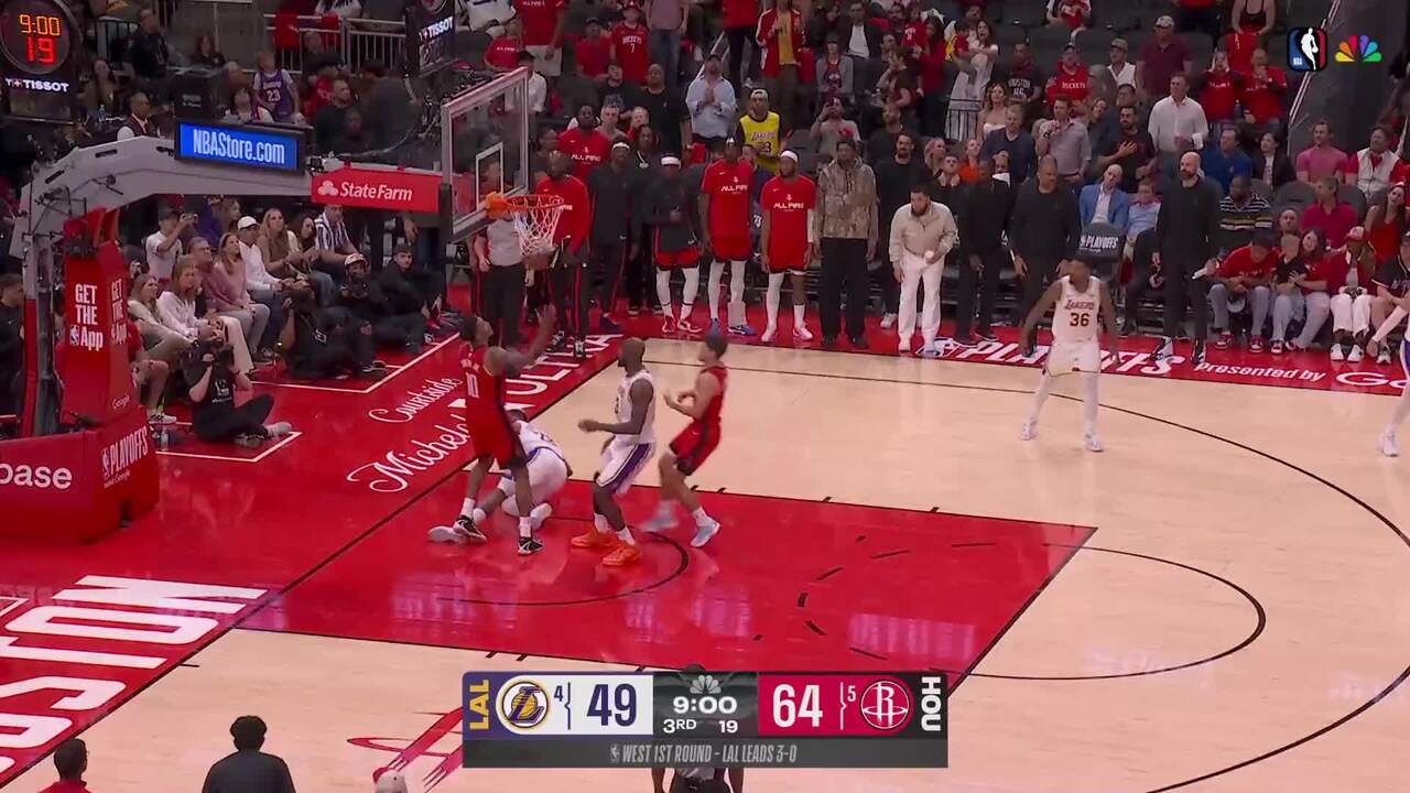 LeBron James sets up the nice finish