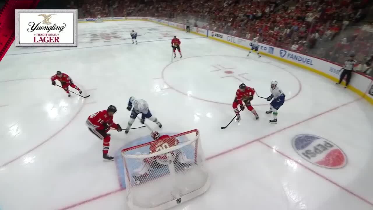 Jake DeBrusk with a Powerplay Goal vs. Chicago Blackhawks