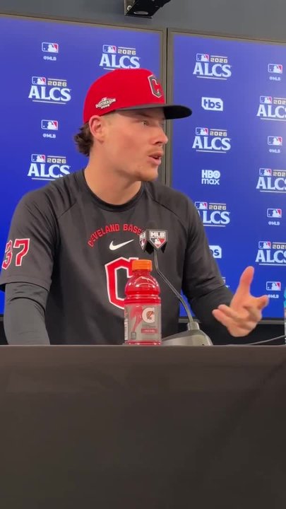 Travis Bazzana on Guardians' approach under pressure in playoffs. Video