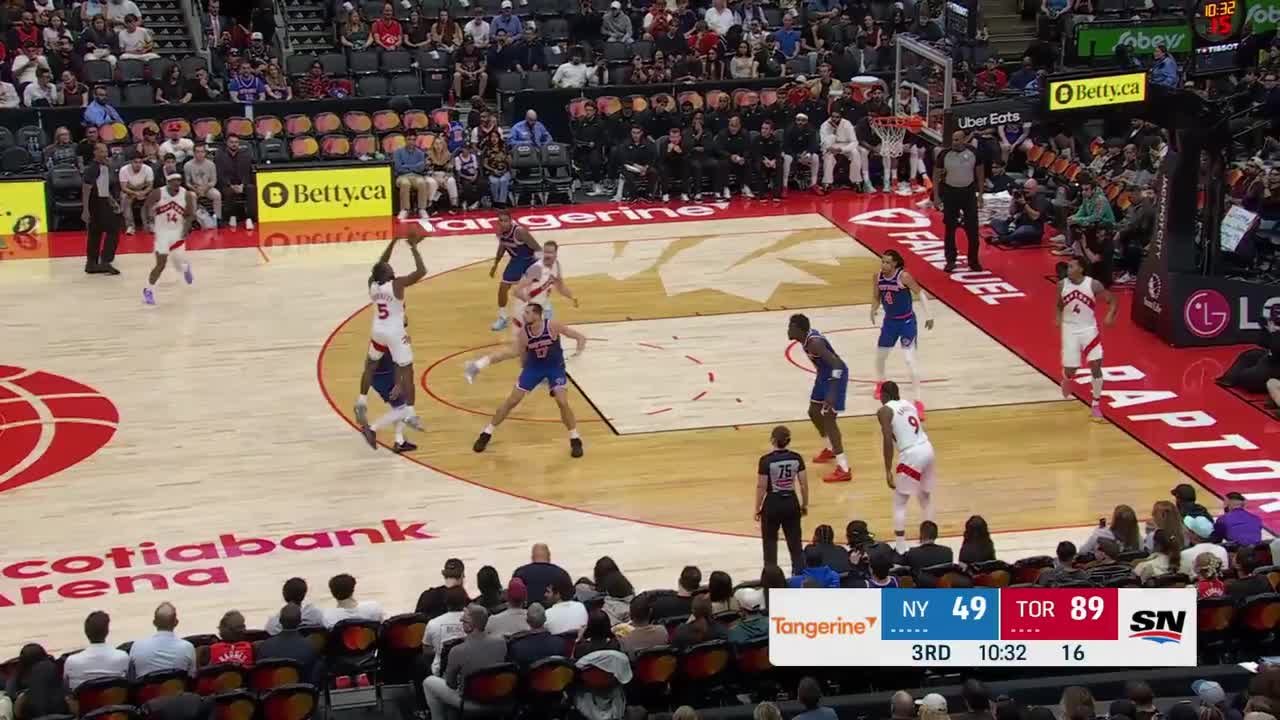 Immanuel Quickley sets up the nice finish