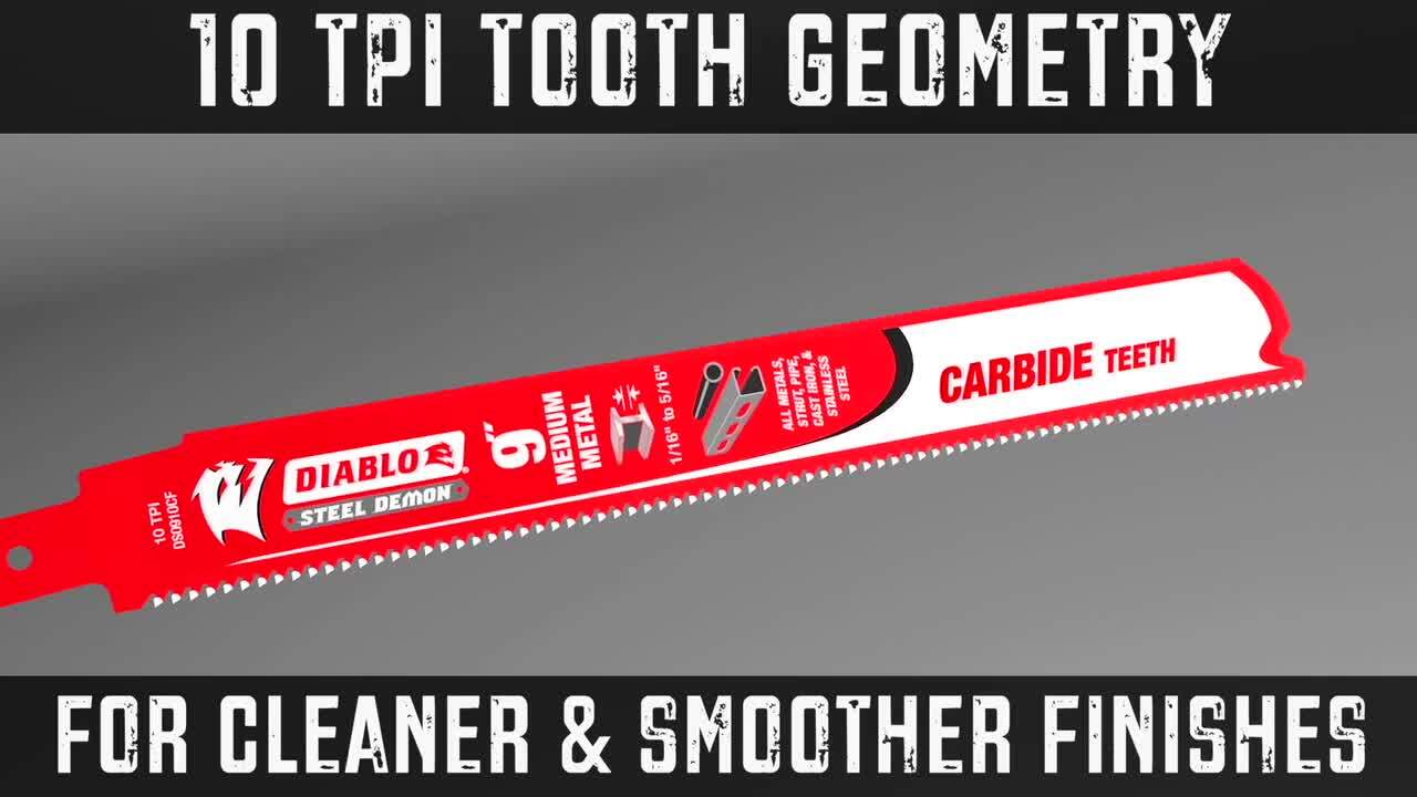 DIABLO 6 in. 10 TPI Steel Demon Carbide Teeth Reciprocating