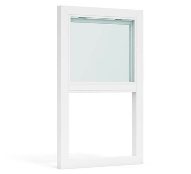 Ply Gem 52.375 in. x 62.25 in. 400 Series White Aluminum Single Hung Window  with Grilles & LE Glass, Block 35, Screen Included 410FL - The Home Depot