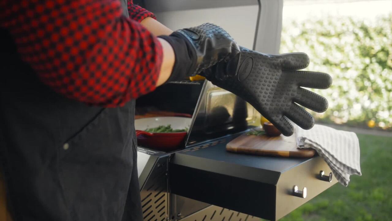 Grill Zone Silicone Grilling Gloves, Dark Gray, Fits Most, 2-Pk.