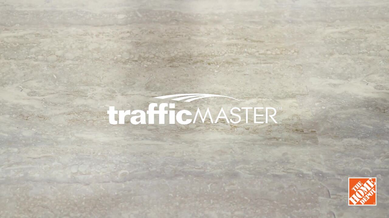 TrafficMaster Black 3 ft. W x 6 ft. L Diamond Vinyl Fitness