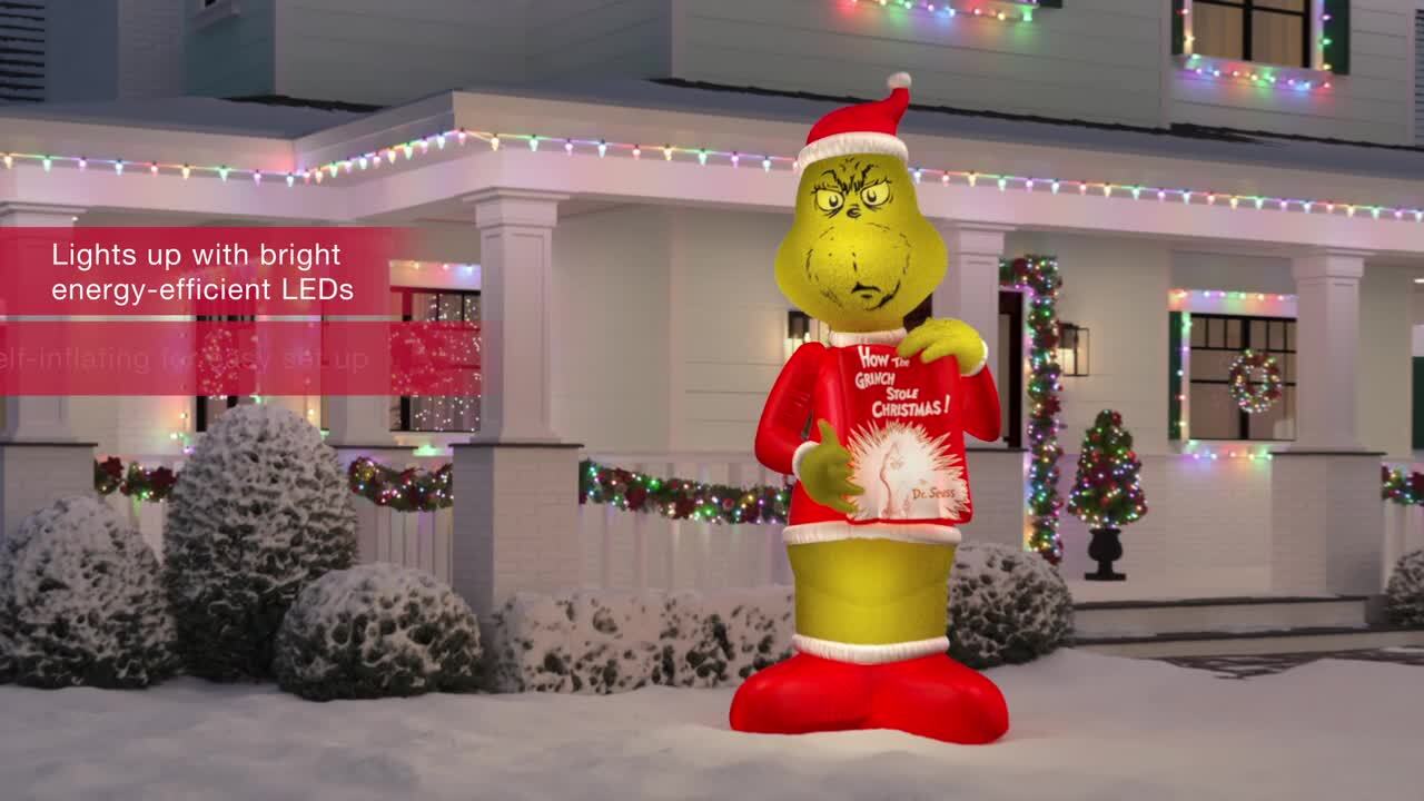 10 ft popular Grinch With Dr. Seuss Book Holiday Inflatable