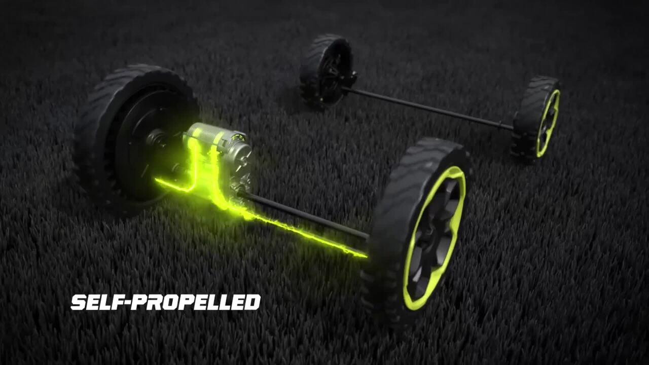 RYOBI 21 in. 40-Volt Brushless Lithium-Ion Cordless SMART TREK SelfPropelled Walk Behind Mower Two 6.0 AhBatteries & 1 Charger
