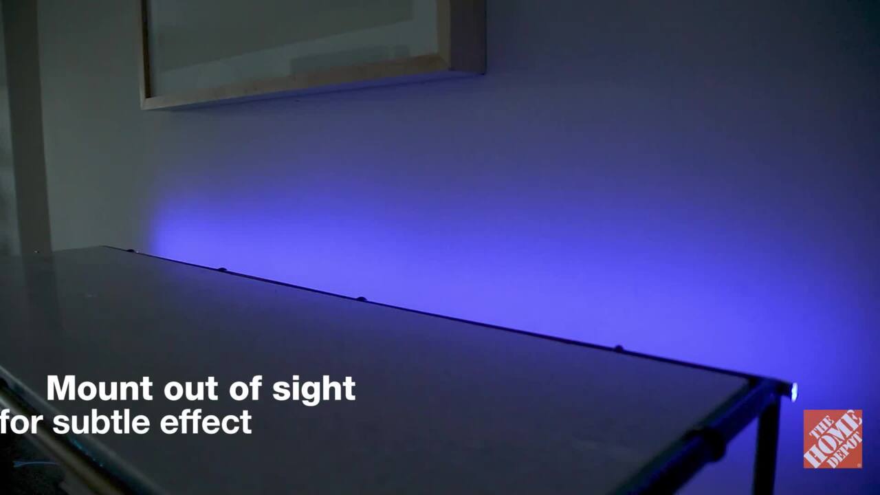 Ecosmart 16 pieds Smart LED Changement de couleur RGB Bande lumineuse à  ruban blanc réglab