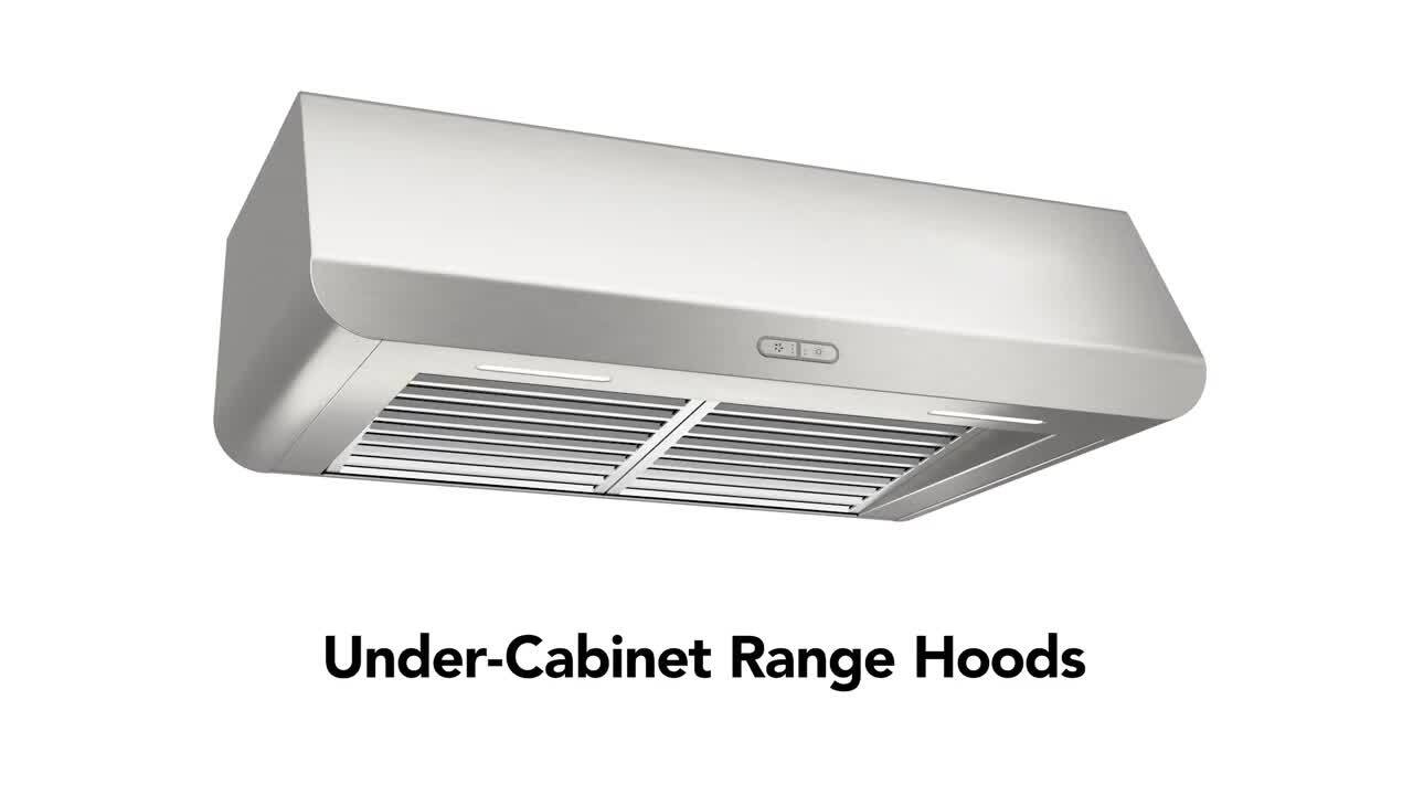 BUEZ130WW, Broan, Broan® 30-Inch Ductless Under-Cabinet Range Hood w/  Easy Install System, White