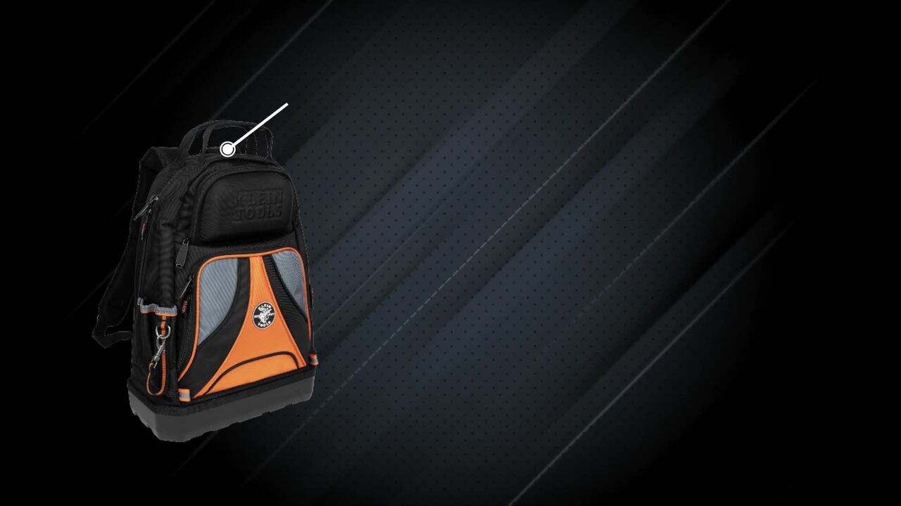 Klein Tools Tradesman Pro Tool Bag Backpack, 39 Pockets, Black, 14