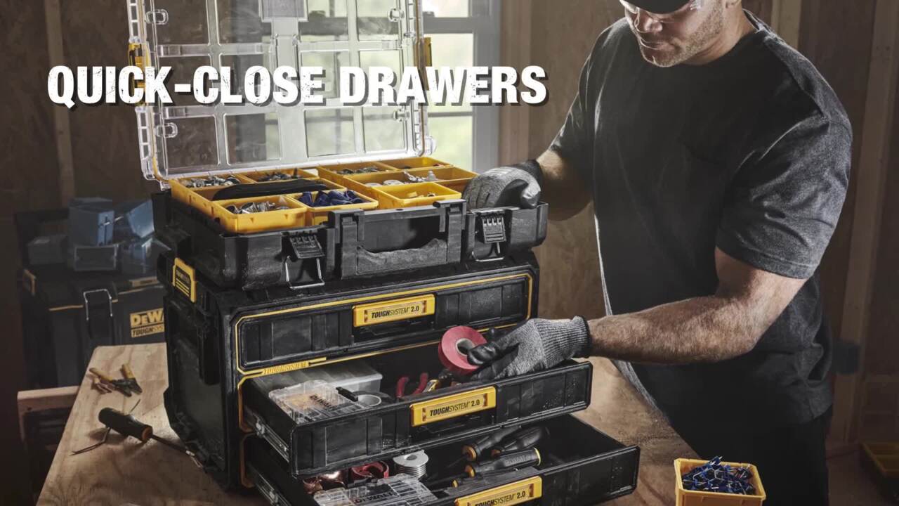 DEWALT Toughsystem 2.0, 12.3 in. W Tool Box 3-Drawer